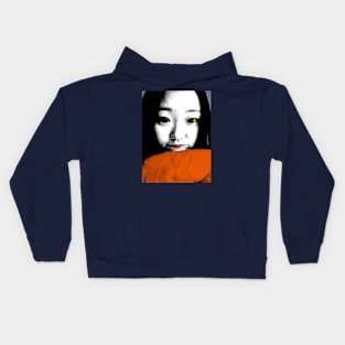 BEAUTIFUL FUNNY ASIAN GIRL POP ART COLOR Kids Hoodie